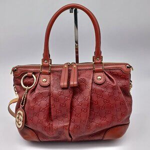 GUCCI GG SUKEY CANVAS LEATHER TOTE BAG lux-275-9202524